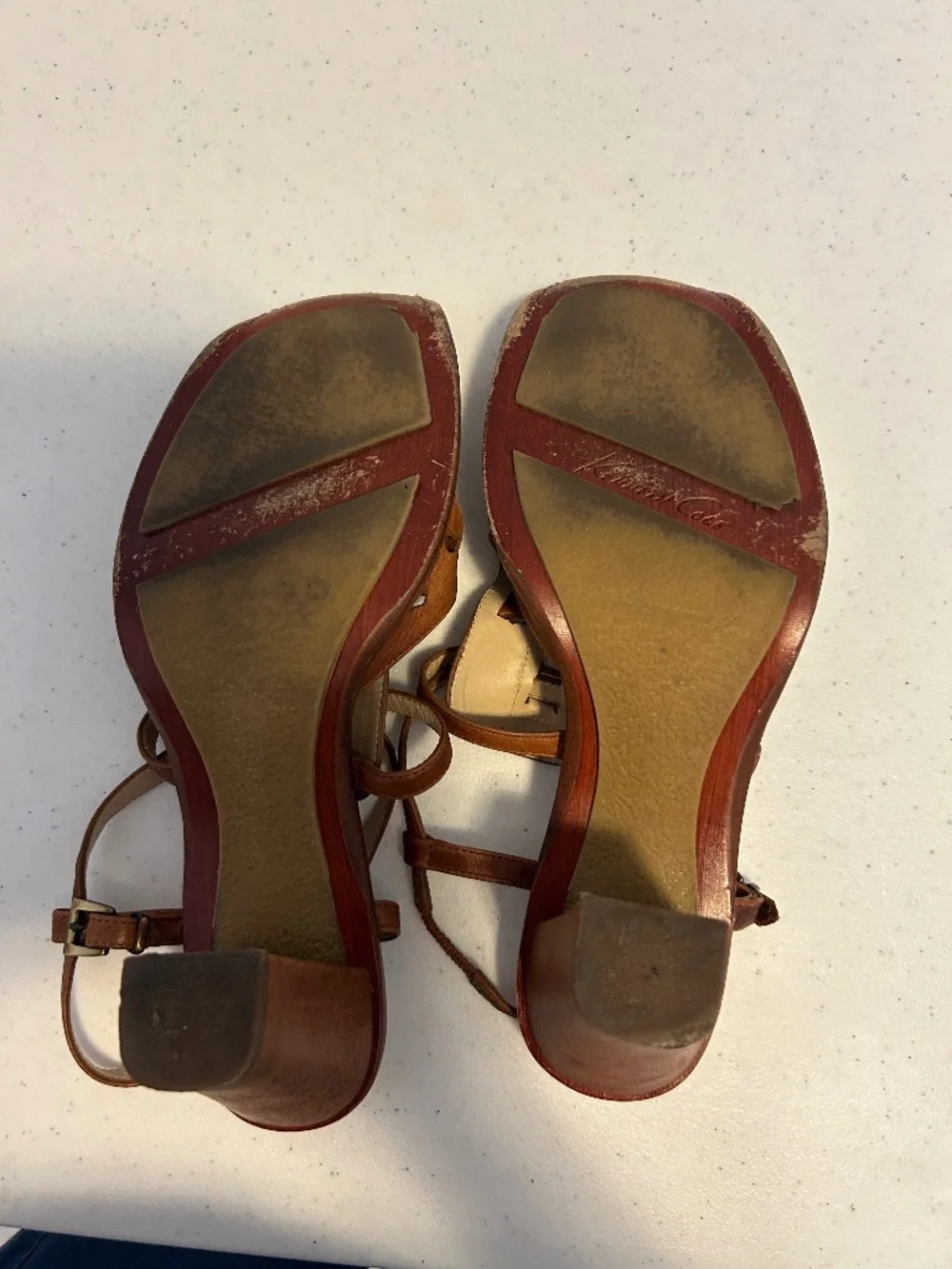 Kenneth Cole Reaction Woven Leather Slingback Heels - Picture 6 of 6